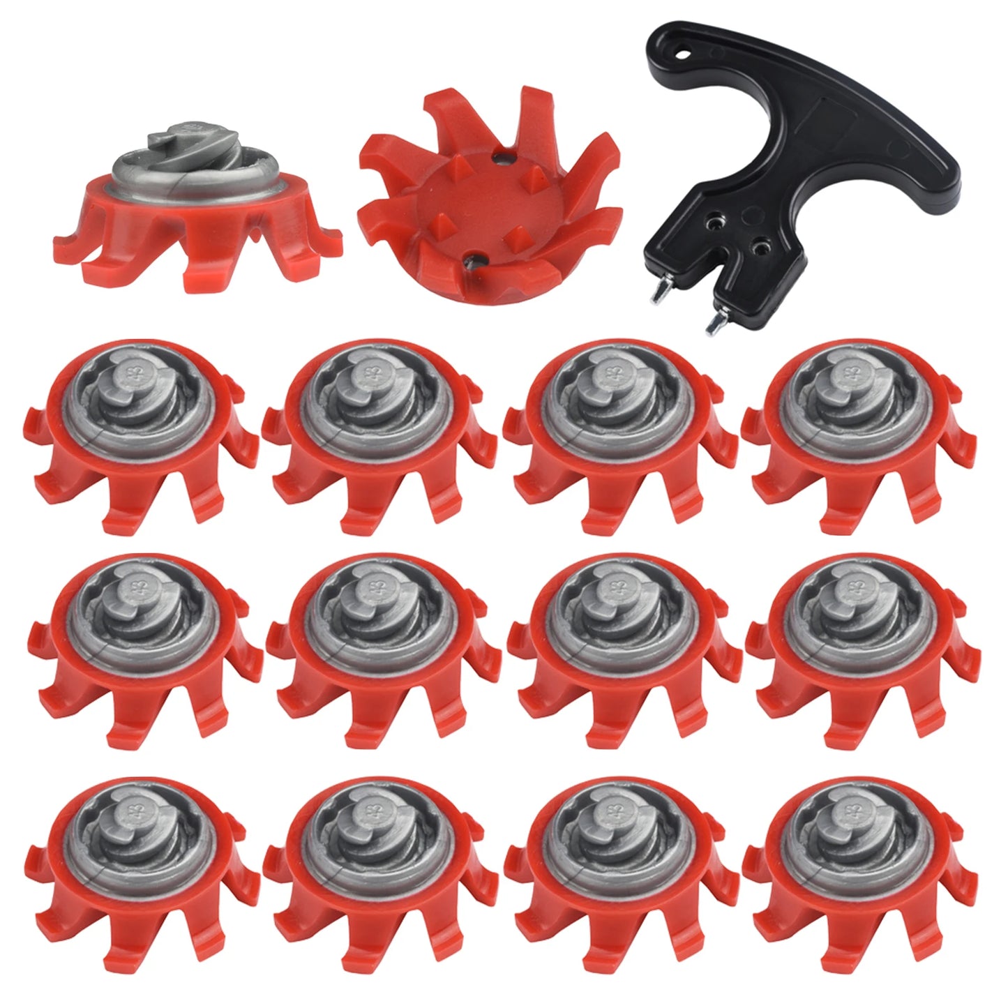 Golf Shoe Studs Set - 14 Piece Quick-Twist Design with Installation Wrenches - Premium Durable Accessories for Men & Women Golfers