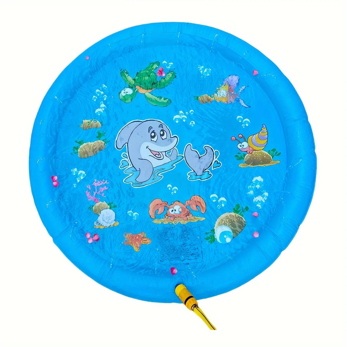 100cm Inflatable Water Sprinkler Play Mat - Beach Swimming Pool Spray Pad for Kids Outdoor Lawn Games