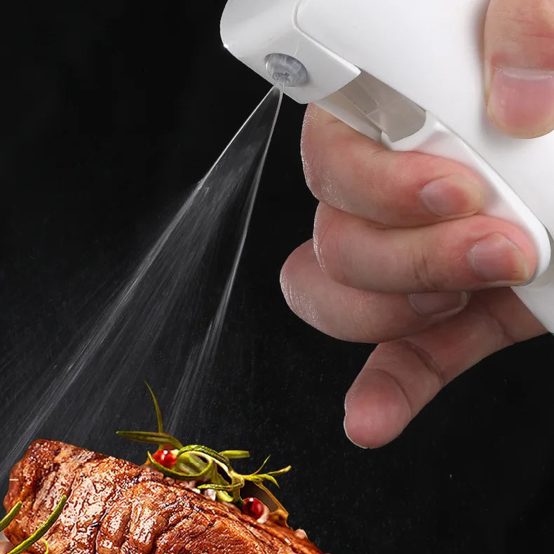 Multi-Size Oil Spray Bottle Set (200ml/300ml/500ml) - BBQ Cooking Olive Oil Sprayer for Kitchen Baking, Empty Refillable Vinegar Bottle with Oil Brush