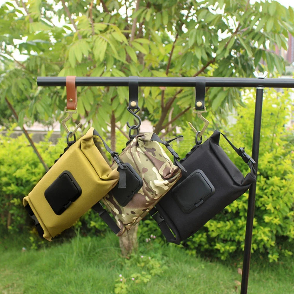 Canvas Wet Wipes Dispenser - Hanging Storage Box for Paper Towels and Wet Tissues - Outdoor Camping Accessories