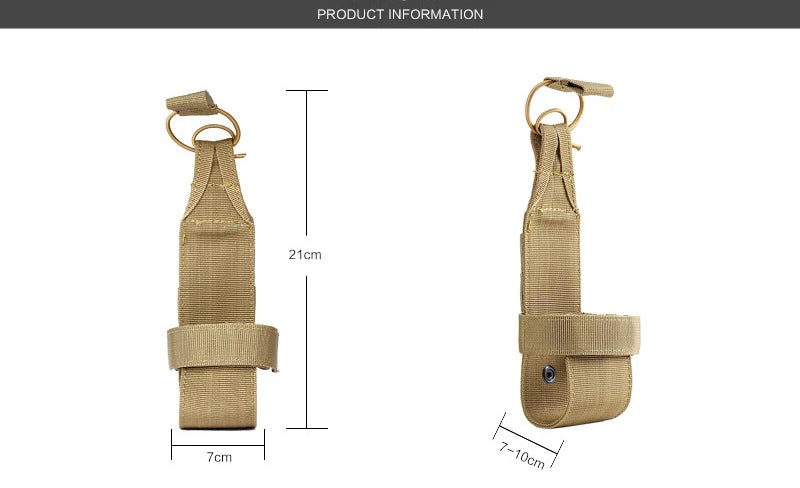 Tactical Water Bottle Holder - MOLLE Compatible Nylon Pouch for Outdoor Activities, Camping, Hiking, Hunting & Travel