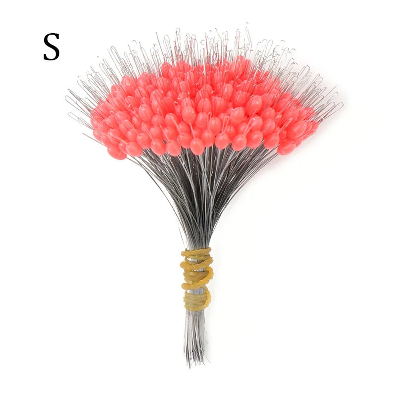 Professional Fishing Float Set - 300pcs Silicone Oval Bobber Stoppers with Anti-Strand Technology