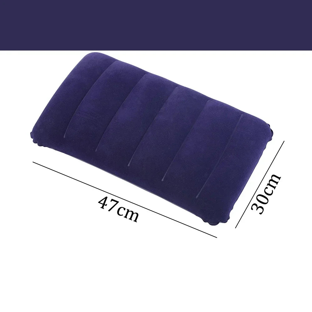 Inflatable Travel Pillow - Foldable Air Cushion for Outdoor Camping, Plane Travel & Backrest Support