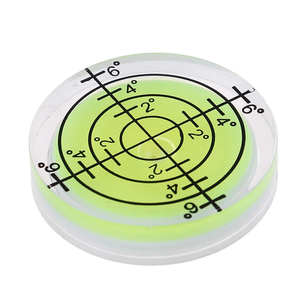 32mm Round Acrylic Spirit Bubble Level - Surface Degree Marking Measuring Tool for Construction & Manual Work