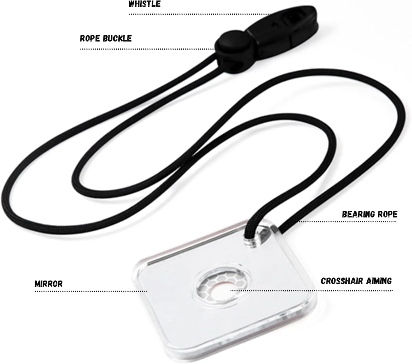 Emergency Signaling Mirror - 1PC Sunlight Reflector for Outdoor Survival, Hiking, Camping & First Aid