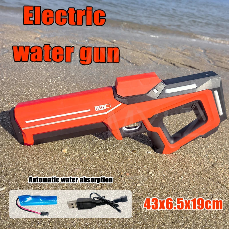 Electric High Pressure Water Gun - Kids Summer Pool Toy for Outdoor Water Fight Games