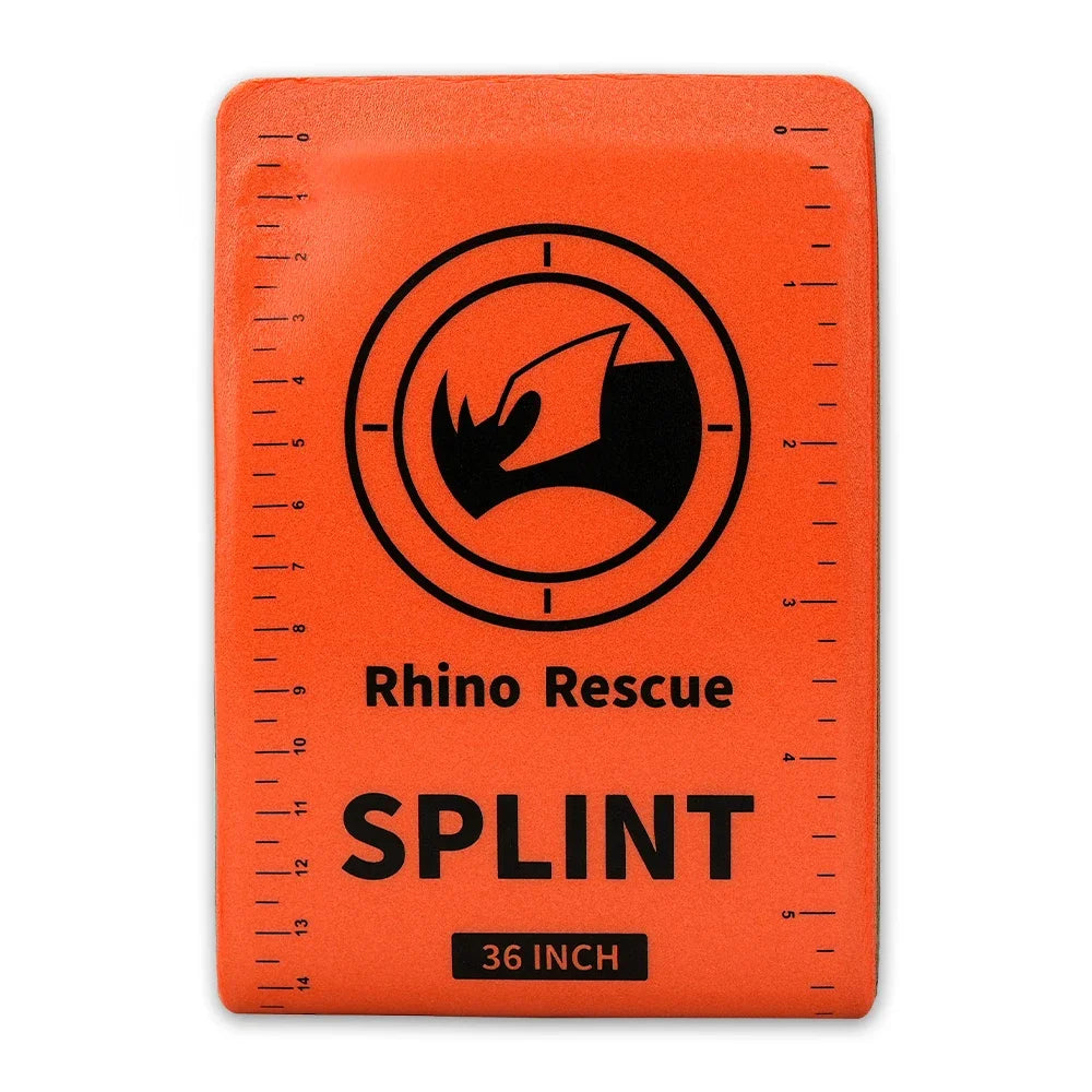 RHINO RESCUE Emergency First Aid Splint - 36" x 4.3" Green-Gray Bone Stabilizer for Camping, Hiking & Outdoor Emergency Kits