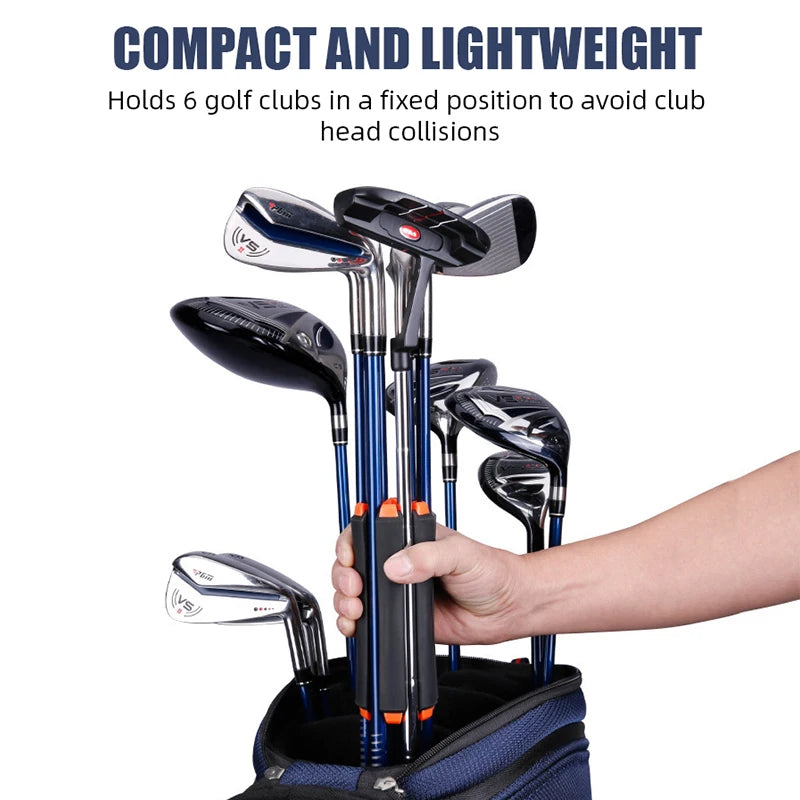 Golf Club Organizer Rack - Portable Standing Storage with Retainer Clips for Outdoor Sports (Model ZP035)