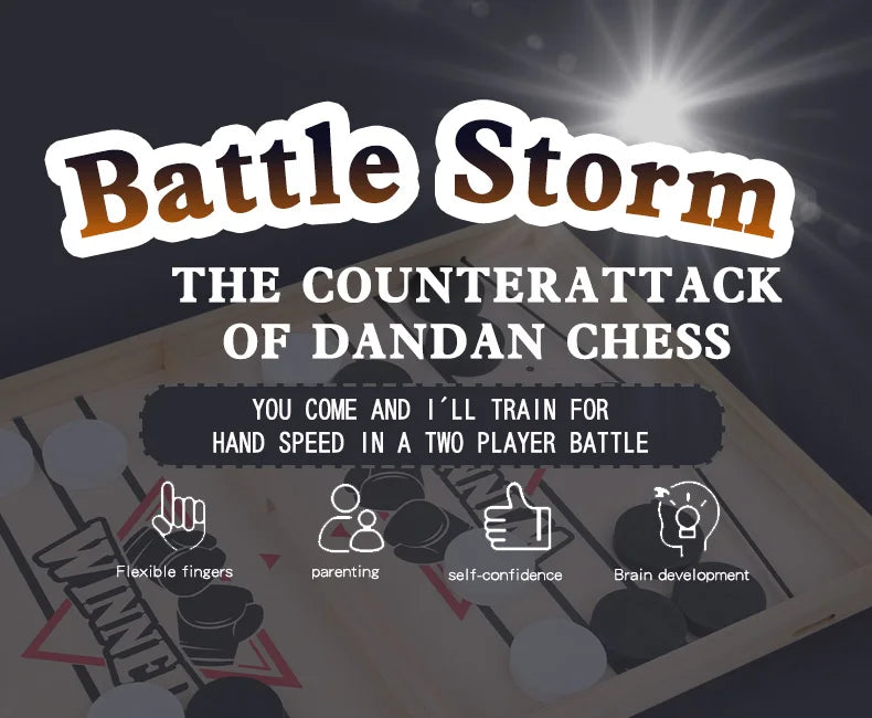 Fast-Paced Table Hockey Desktop Battle Game - Interactive Parent-Child Chess Board Puzzle Sling Toy for Children Party Winner