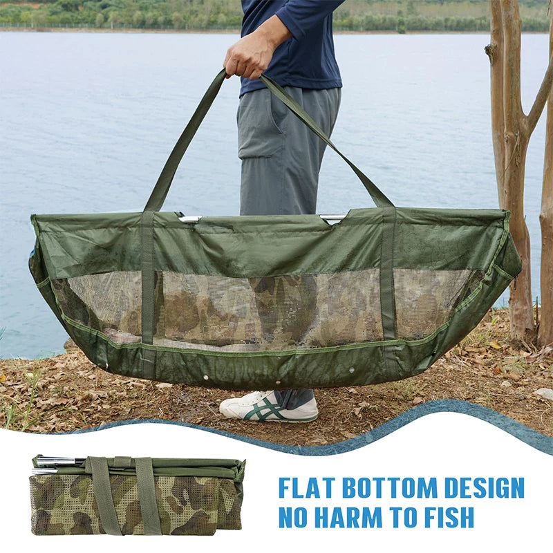 Folding Mesh Fish Weigh Sling - Professional Bass Fishing Weigh Bag