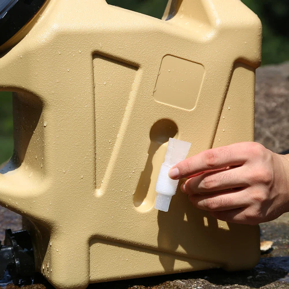 Portable 12L Outdoor Water Tank - Large Capacity Camping Container with Detachable Faucet for Picnic & Travel