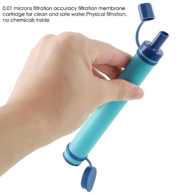 Portable Water Purification Straw - Mini Outdoor Filter for Camping, Hiking & Emergency Survival Supplies