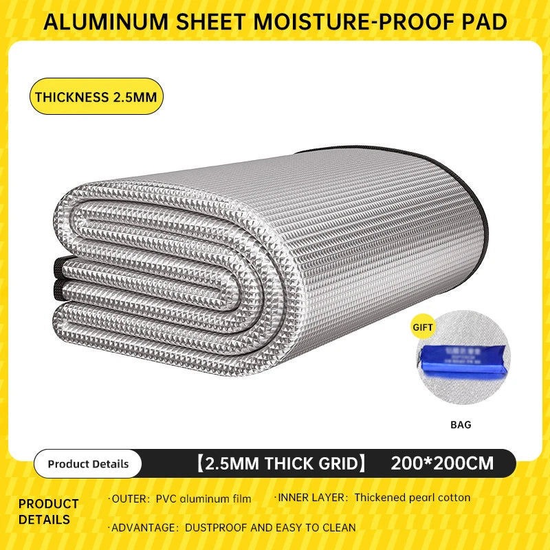 Waterproof Camping Mat - Double-Sided Aluminum Film Beach Blanket for Outdoor Picnic, Tent Floor & Portable Moisture-Proof Pad