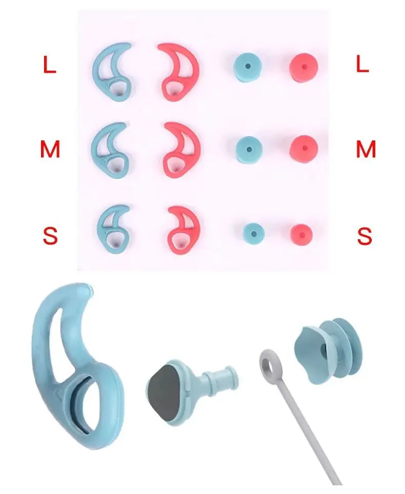 Universal-Fit Waterproof Ear Plugs with Sound Transmission - Swimming Surfing Diving Water Sports Accessories with Lanyard