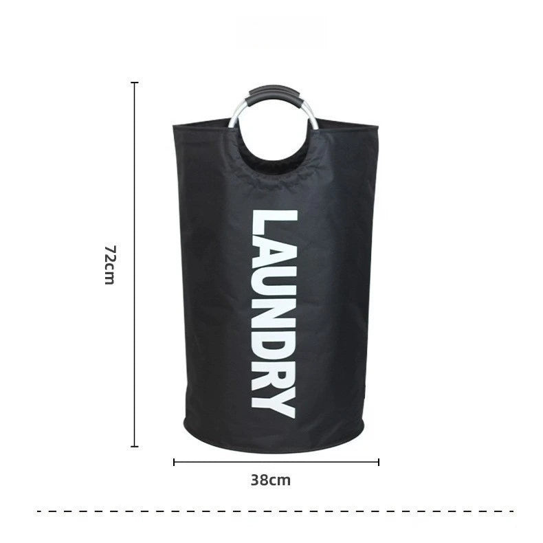 Oxford Cloth Laundry Hamper - Large Capacity Foldable Dirty Clothes Storage Basket for Bathroom