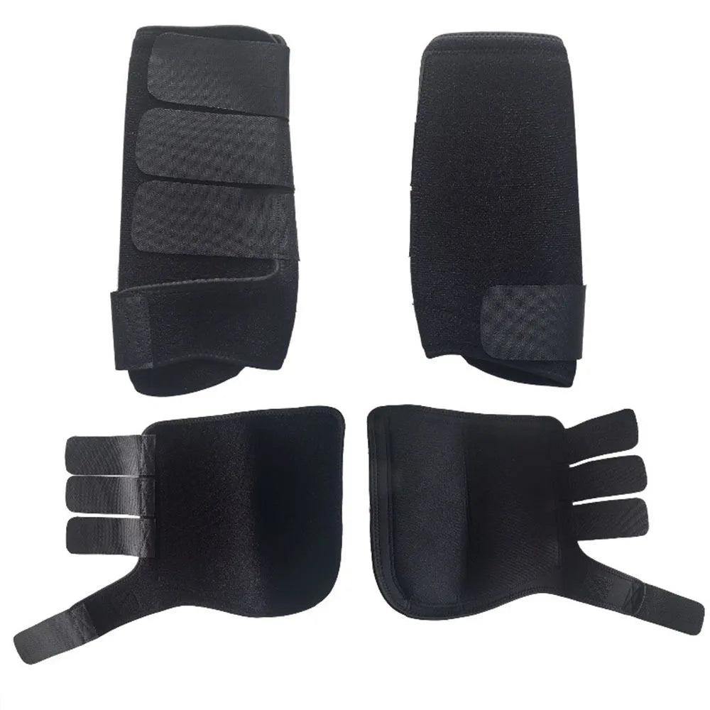 2PCS Equestrian Horse Leg Boots - Anti-Collision Racing Protection with Neoprene Material for Soft Shock Absorption