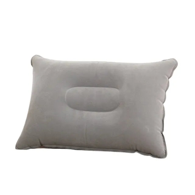 Portable Fold Inflatable Air Pillow - Outdoor Travel Sleeping Camping PVC Neck Stretcher Backrest Plane Comfortable Pillow