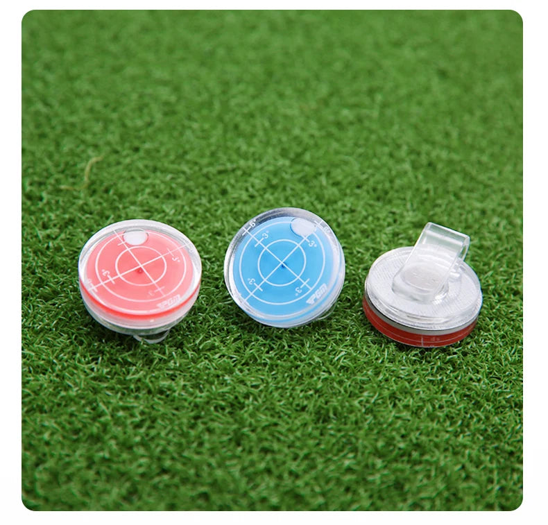 PGM Golf Magnetic Cap Clip Ball Marker - Level Function Marks - Red & Blue - Model MK011