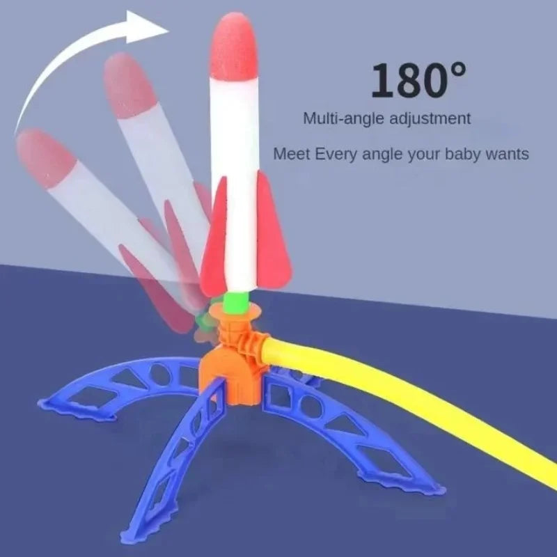 Kids' Outdoor Rocket Foot Pump | Air Pressing Soaring Rocket | Suit Jumps | Air Powered Rocket Launcher Game | Children's Toy | Gifts