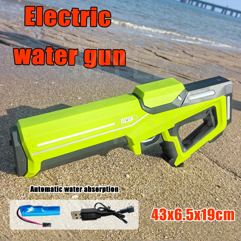Electric High Pressure Water Gun - Kids Summer Pool Toy for Outdoor Water Fight Games