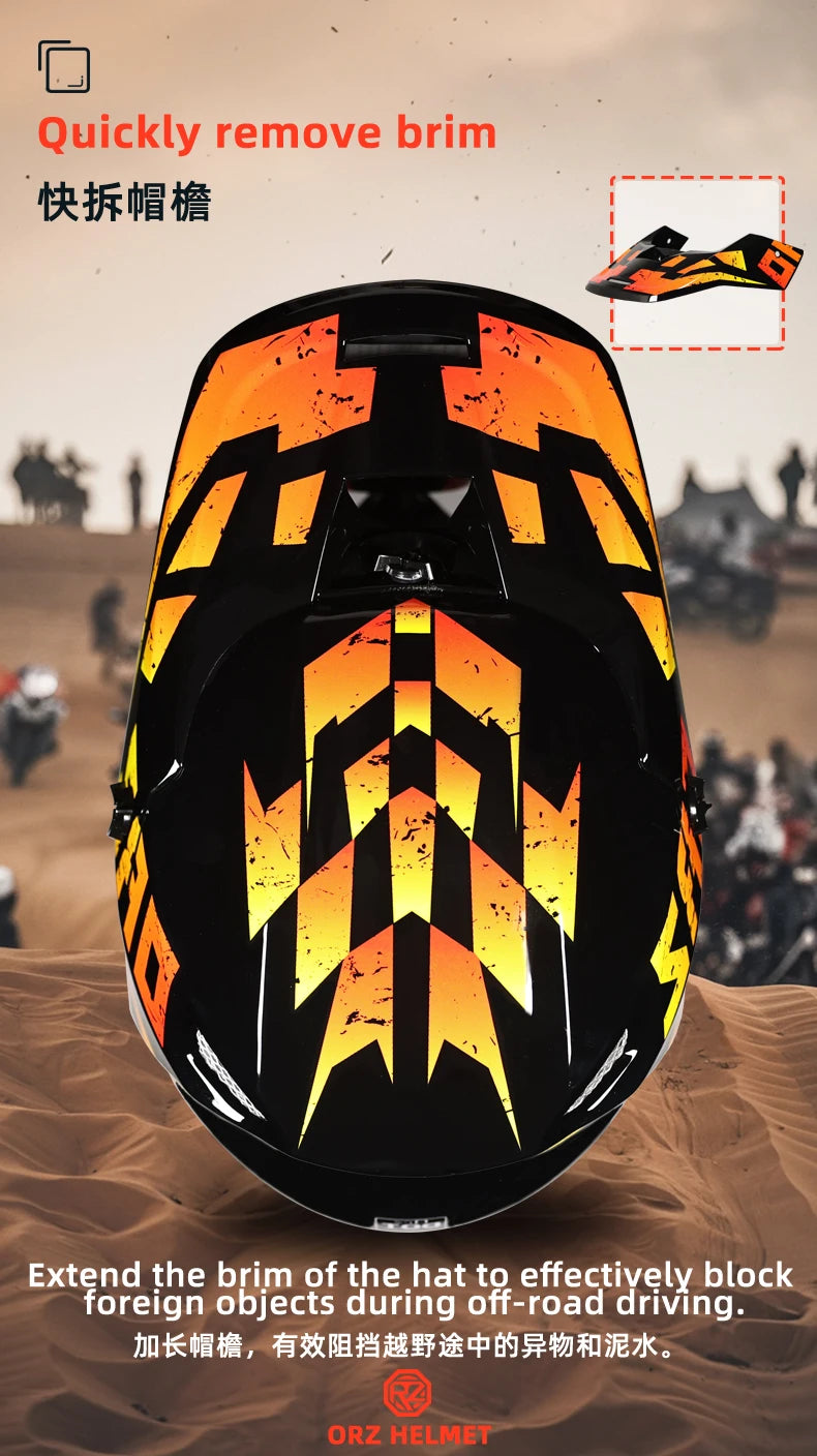 Full Face DH Motorcycle Helmet - Off-Road Racing Rally Bicycle Downhill Speed Helmet