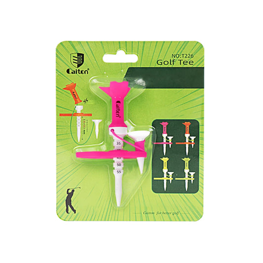 Magnetic Golf Tee Set - Adjustable Height Mother-Child Design | 1-4 Pieces Available | Multifunctional Guide Tees in 4 Color Options