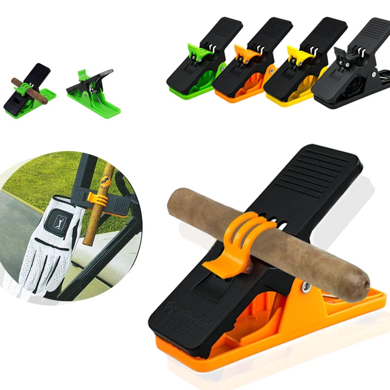 Golf Course Cigar Holder Set - Double Portable Plastic Cigar Holders - Premium Golf Accessories
