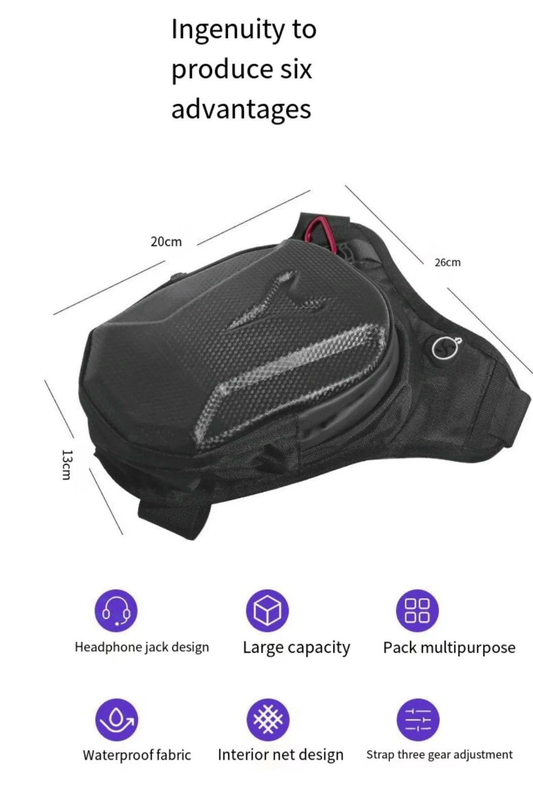 QS1 Tactical Leg Bag - Men's Waterproof Multifunctional Motorcycle Riding Storage Bag for Travel & Hiking