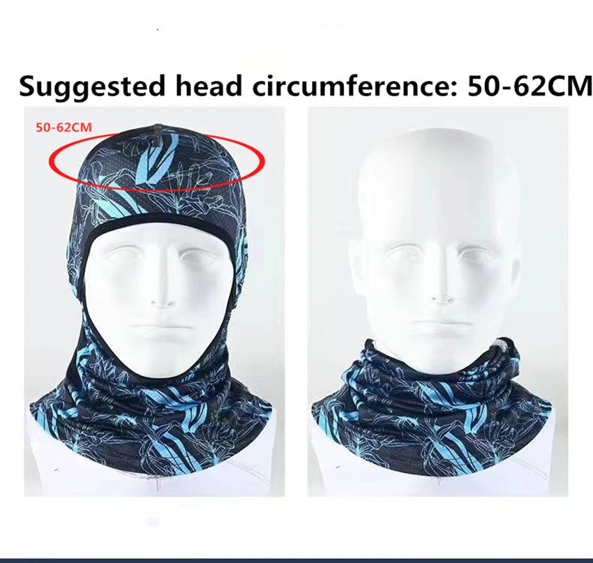 Ice Silk Cycling Balaclava - Full Face Sun Protection Cap for Bike & Motorcycle | Anti-UV Sports Headwear for Men