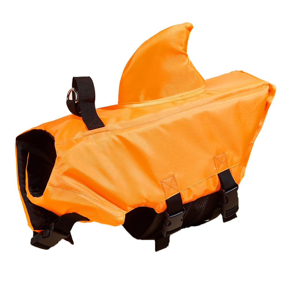 Enhanced Buoyancy Dog Life Jacket - Safety Swimming Vest with Handle for Small Medium Large Dogs - Shark Design Surfing Gear
