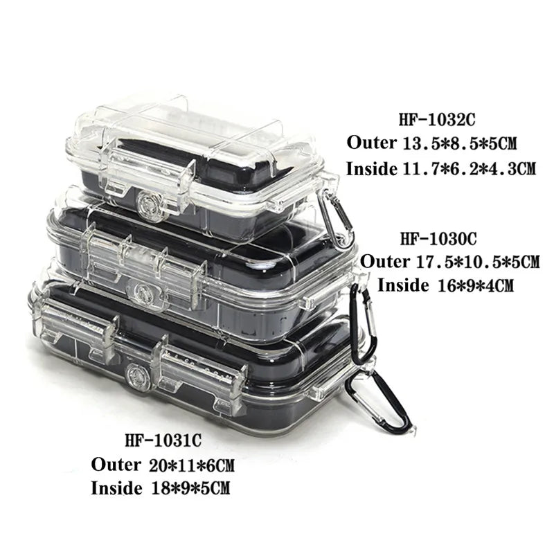 Waterproof Shockproof Camping Storage Box - ABS Plastic Safety Equipment Toolbox with Sealed Protection