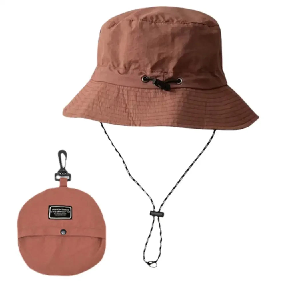 Unisex Waterproof Panama Bucket Hat - Anti-UV Sun Protection for Outdoor Camping, Hiking & Mountaineering