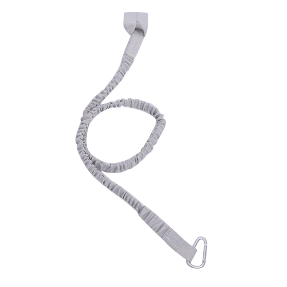 Adjustable Elastic Kayak Rod Lanyard - Canoe Paddle Leash - Fishing Rod Leash - Safety Rope - Carabiner - Rowing Boats Accessories