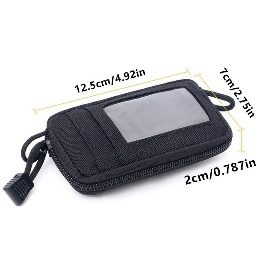 Tactical Waterproof EDC Pouch - Multi-Purpose Waist Bag with Card Slots, Zippers & Travel Kit Features