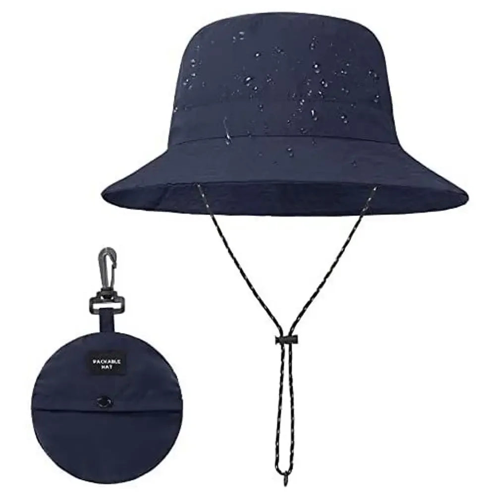 Unisex Waterproof Panama Bucket Hat - Anti-UV Sun Protection for Outdoor Camping, Hiking & Mountaineering