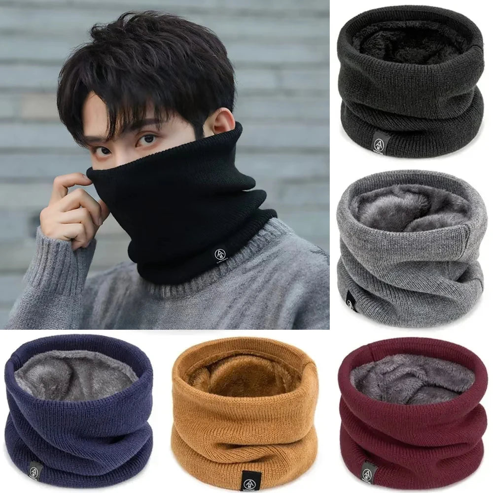 Winter Sports Neck Warmer - Soft Knitted Face Cover Scarf for Men & Women - Cold-Proof Thick Collar for Skating, Running & Hiking