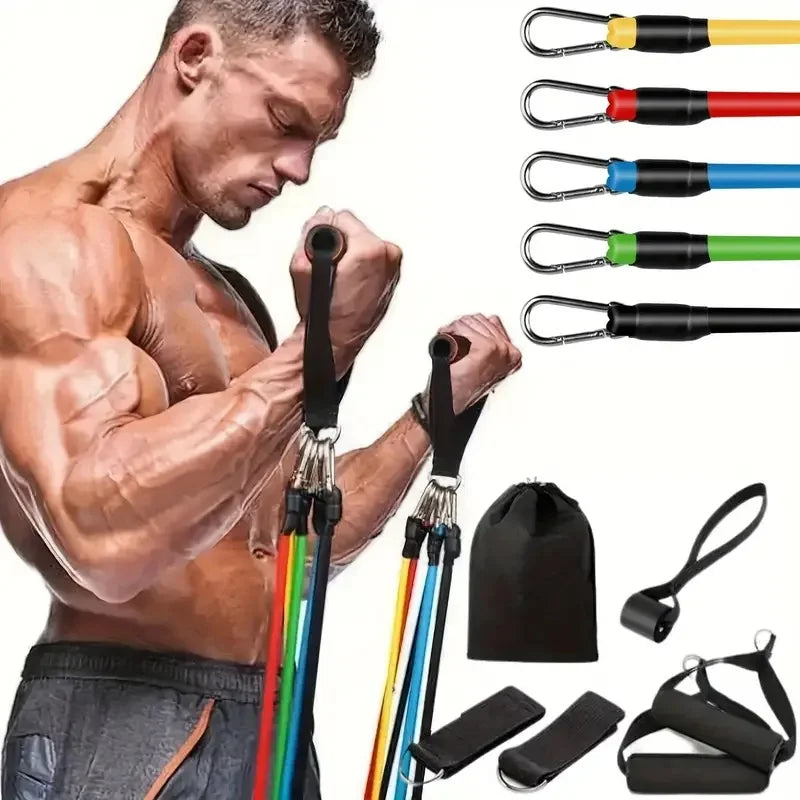 11pcs TPE Resistance Bands Set