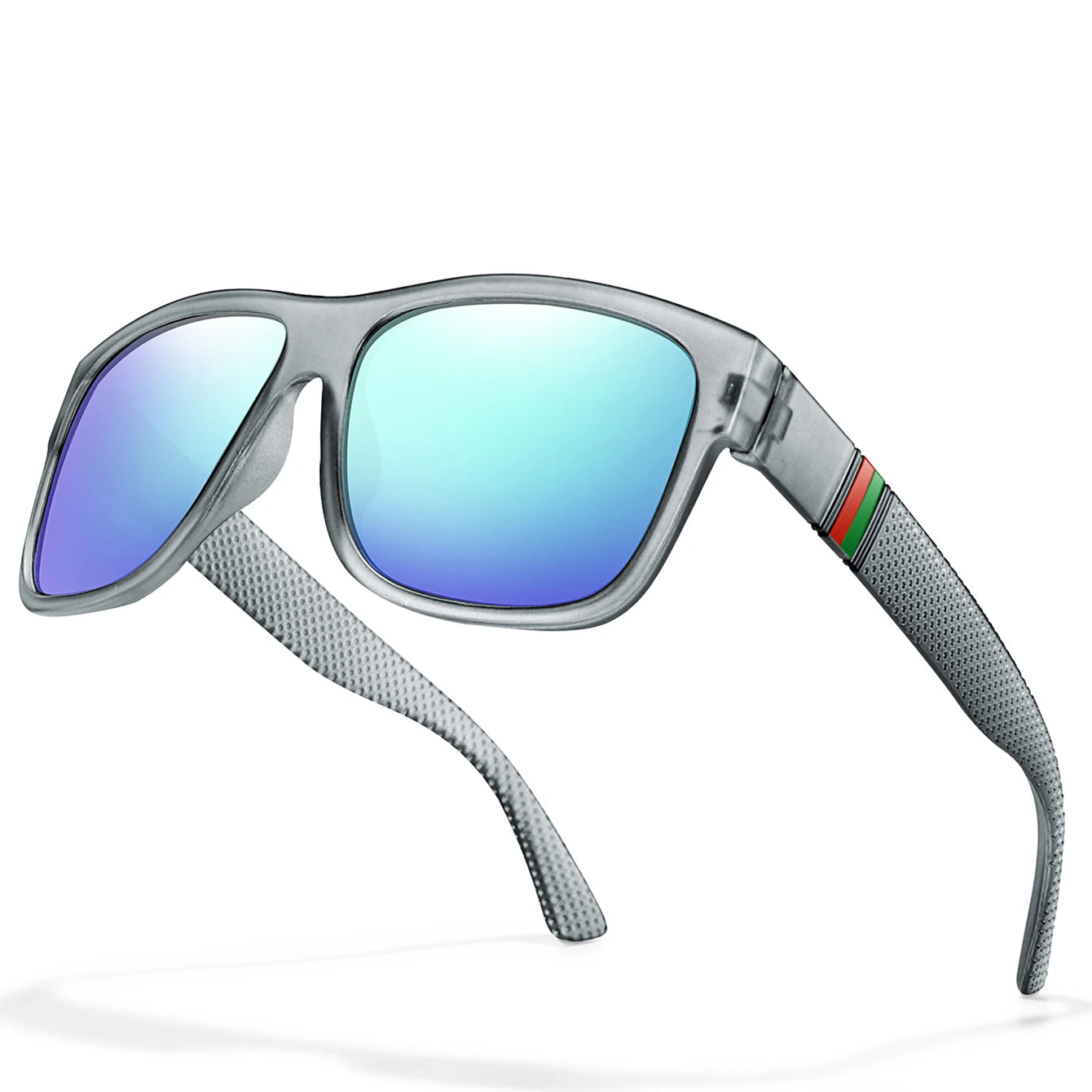 Men's Vintage Large Frame Square Polarized Sunglasses - UV400 Protection for Fishing, Driving, Cycling & Running