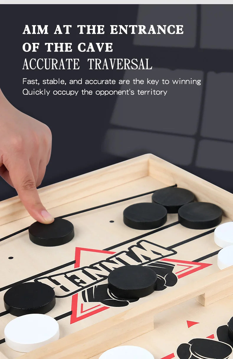 Fast-Paced Table Hockey Desktop Battle Game - Interactive Parent-Child Chess Board Puzzle Sling Toy for Children Party Winner