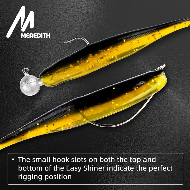 MEREDITH Soft Silicone Fishing Lures - Easy Shiner Wobblers 50mm/65mm/75mm/100mm - Artificial Plastic Baits for Carp Fishing