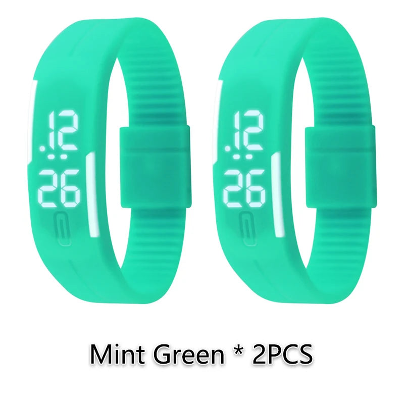 Digital LED Sports Watch - Silicone Strap Wristwatch for Kids, Boys, Girls, Men & Women