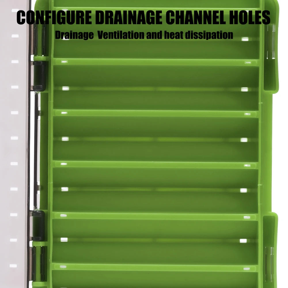 SAMOLLA Dual-Compartment Fishing Tackle Organizer - Premium Compact Storage Box for Lures, Hooks & Baits with Durable Construction