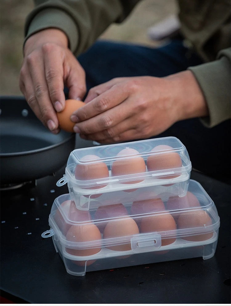 Portable Camping Egg Storage Container - Shockproof Outdoor Egg Carrier Box with Shatterproof Protection for Travel and Home