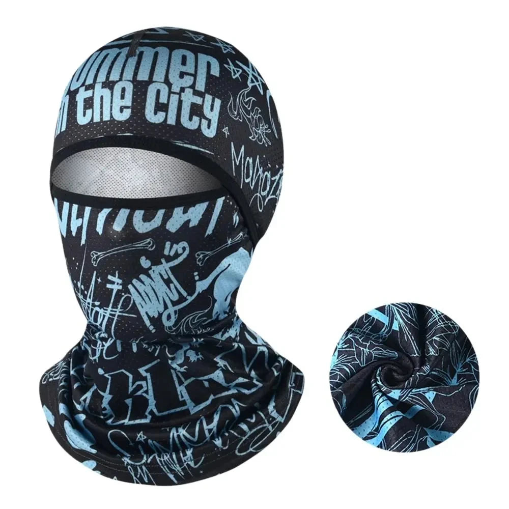 Ice Silk Cycling Balaclava - Full Face Sun Protection Cap for Bike & Motorcycle | Anti-UV Sports Headwear for Men