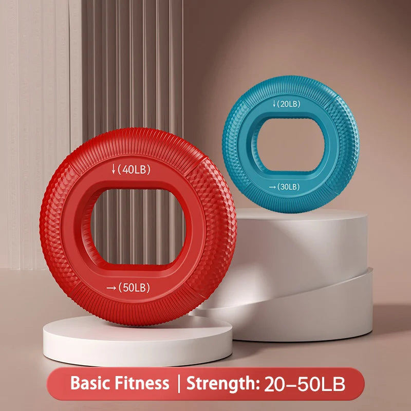 Hand Strengthener Finger Trainer Grip Ring - Silicone Exercise Equipment for Carpal Tunnel Relief - Workout Device