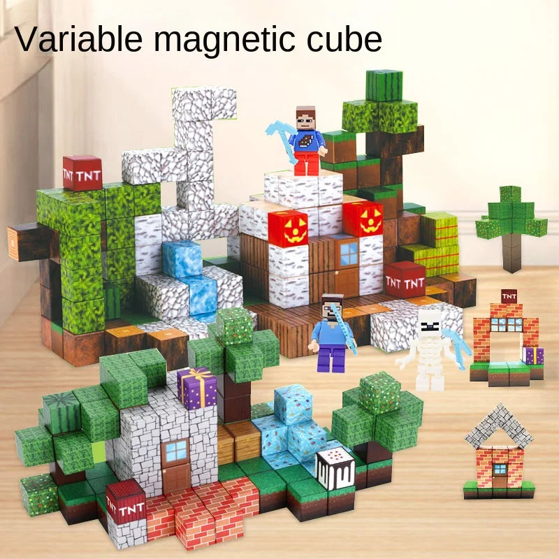 Magnetic Blocks Construction Toy - Sensory Play for Boys and Girls - Suitable for Toddlers - Christmas Gift Option