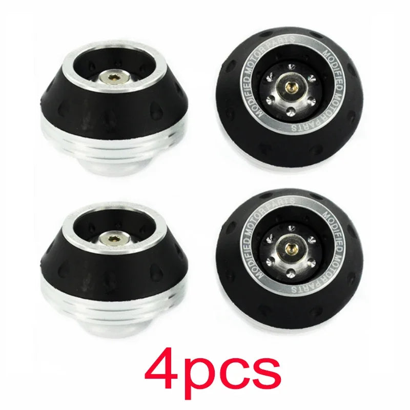 Motorcycle Front Fork Crash Protectors - 2/4Pcs Universal Alloy Wheel Protection Slider Cups for Motocross