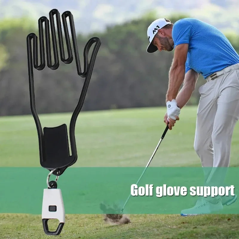 Portable Golf Glove Display Rack - Plastic Hanger Stand with Keychain for Golf Glove Storage and Organization
