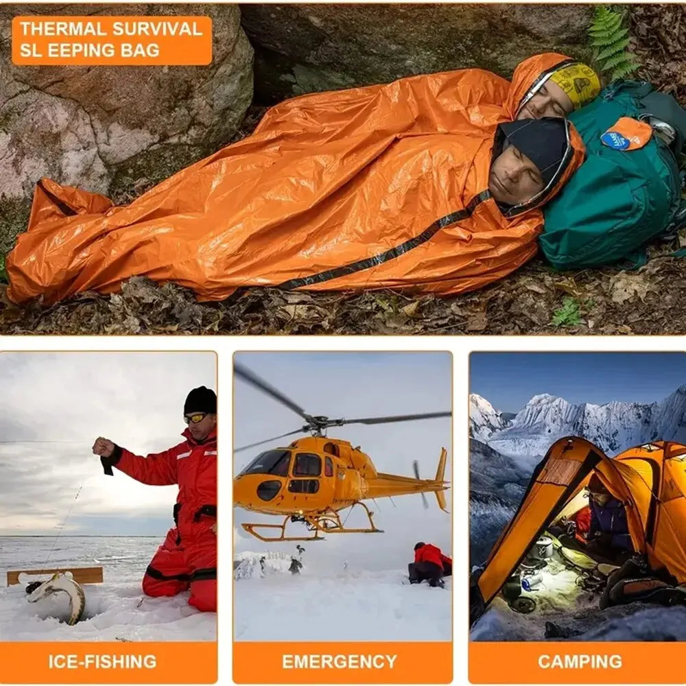 Ultra Waterproof Mylar Thermal Lightweight Survival Sleeping Bag for Camping & Hiking