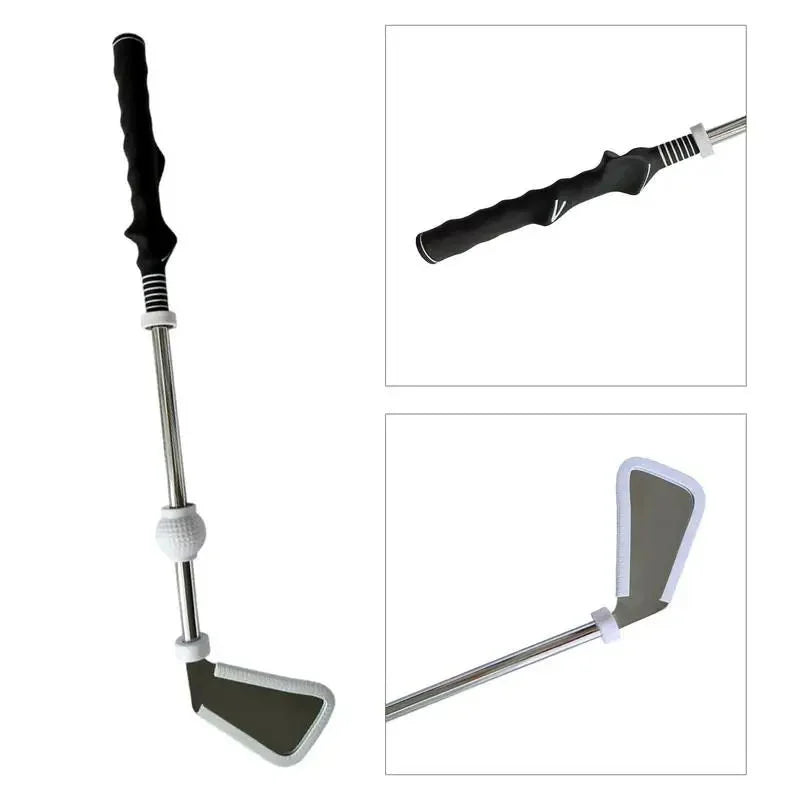 Retractable Golf Swing Trainer - Rhythm Click Sound Warm-Up Aid for Strength & Tempo Training
